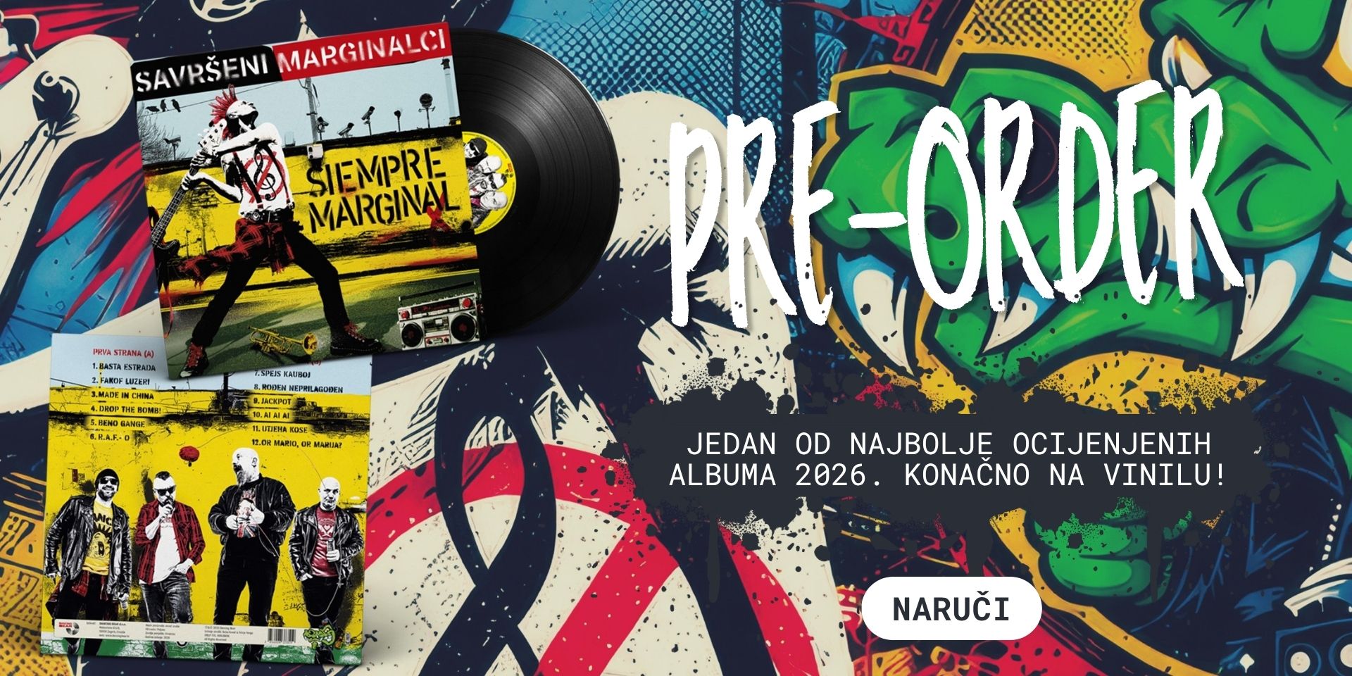 Prvijenac Savršenih Marginalaca, "SIEMPRE MARGINAL" konačno stiže na vinil i dostupan je na pre-orderu!