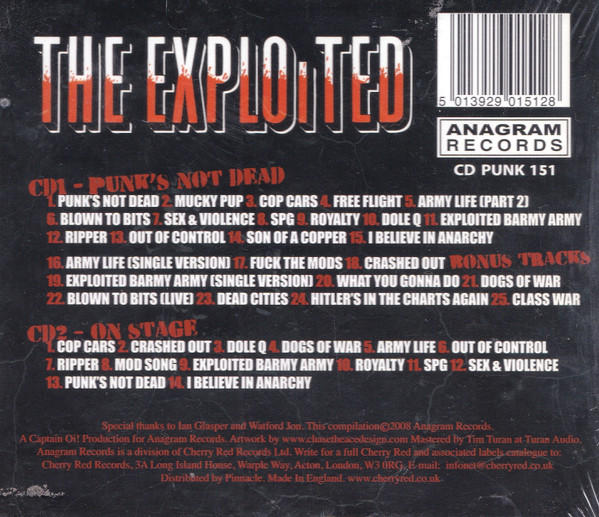 EXPLOITED – PUNK’S NOT DEAD & ON STAGE CD2