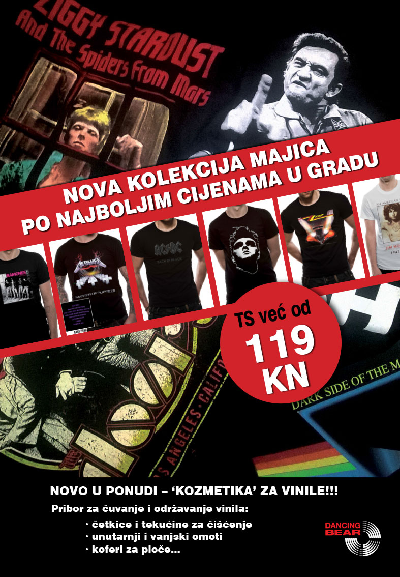 Trenutno pregledavate DANCING BEAR SHOP ZAGREB – u ponudi nova kolekcija majica po najboljim cijenama u gradu + “kozmetika” za vinile!