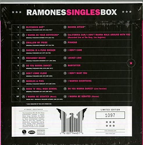 RAMONES – RAMONES 76-79 SINGLES BOX