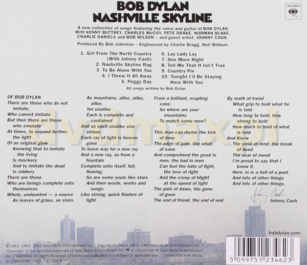 DYLAN BOB – NASHVILLE SKYLINE