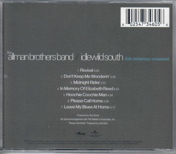 ALLMAN BROTHERS BAND – IDLEWILD SOUTH