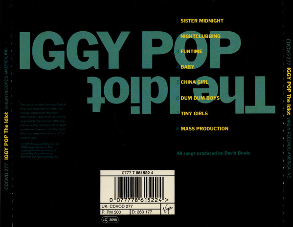 IGGY POP – IDIOT CD