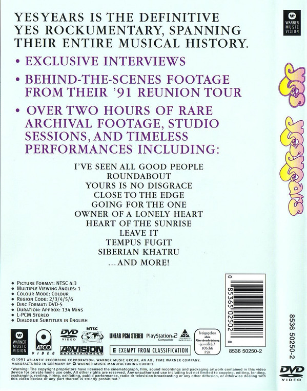 YES – YESYEARS…DVD