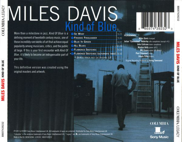 DAVIS MILES – KIND OF BLUE…RM CD