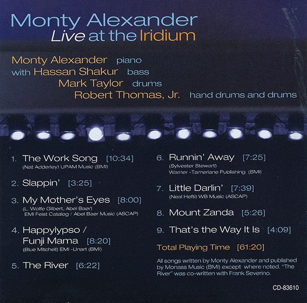 ALEXANDER MONTY – LIVE AT THE IRIDIUM
