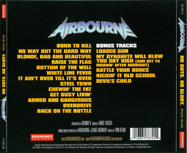 AIRBOURNE – NO GUTS, NO GLORY (special edition)