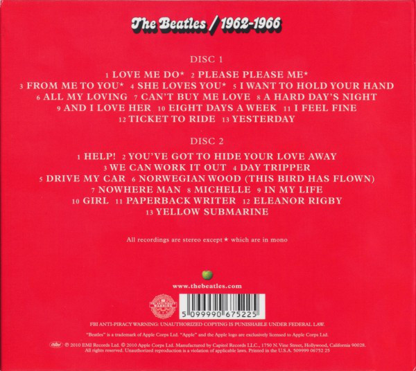 BEATLES – RED ALBUM 1962-1966