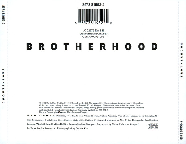 NEW ORDER – BROTHERHOOD