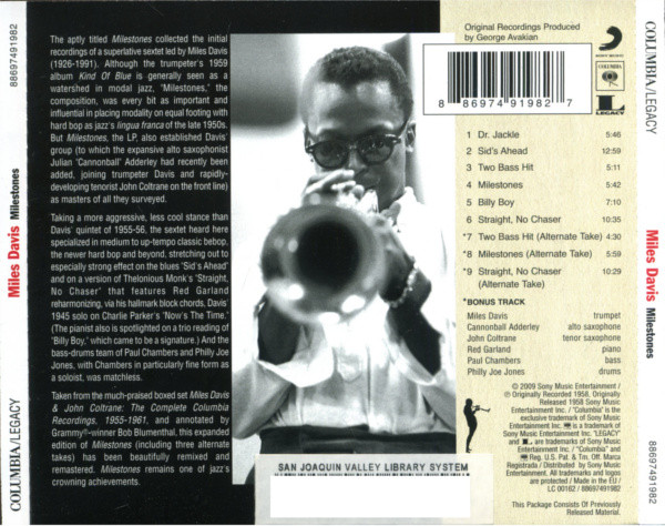 DAVIS MILES – MILESTONES…CD