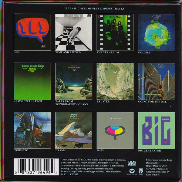 YES – STUDIO ALBUMS 1969-1987…BOX