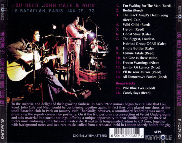 REED LOU/JOHN CALE/NICO – LE BATACLAN