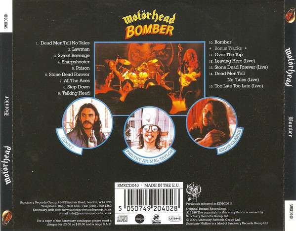 MOTORHEAD – BOMBER (REMASTERED) CD