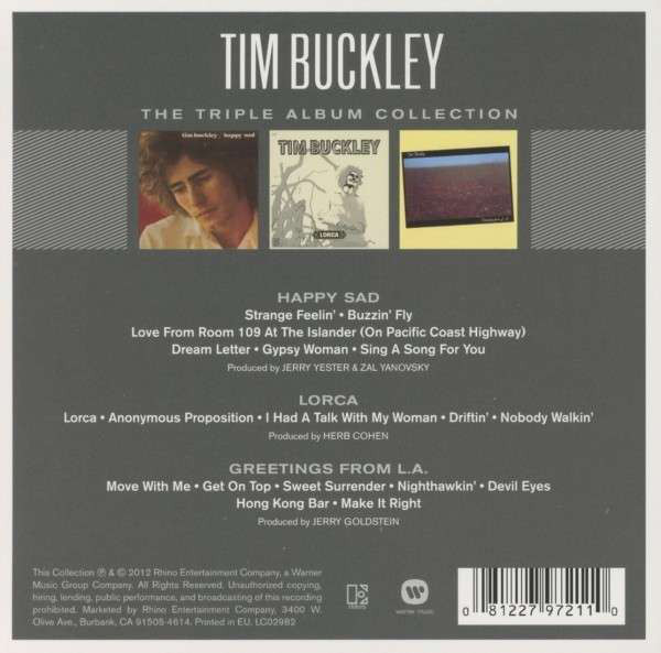 BUCKLEY TIM – TRIPLE ALBUM COLLECTION CD3