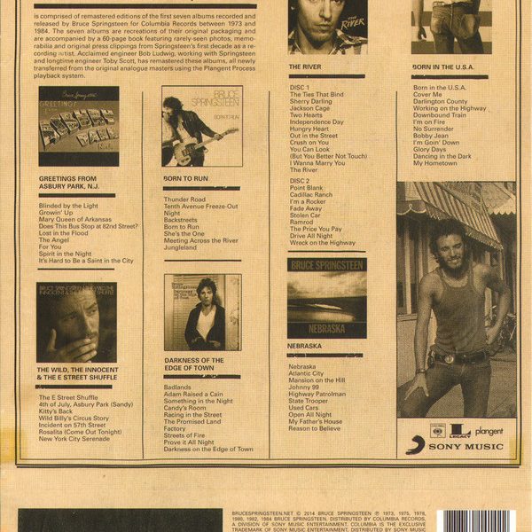 SPRINGSTEEN BRUCE – ALBUM COLLECTION VOL.1 73-84