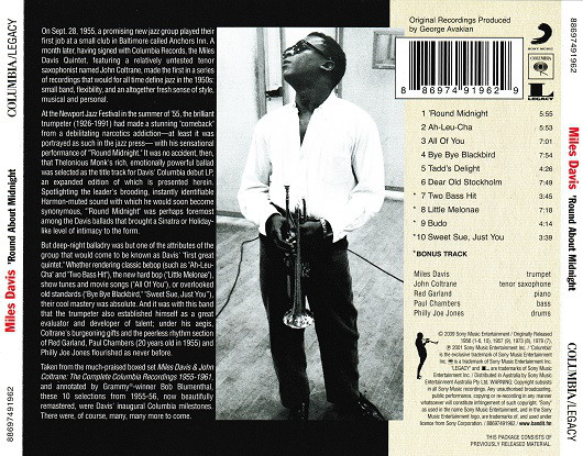 DAVIS MILES – ROUND ABOUT MIDNIGHT CD