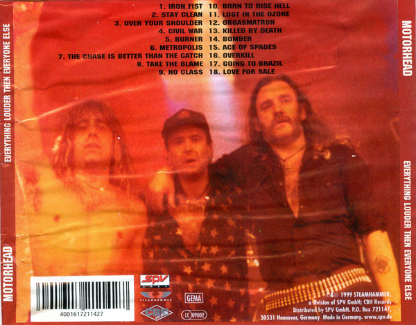 MOTORHEAD – EVERYTHING LOUDER THAN EVERY ELSE CD