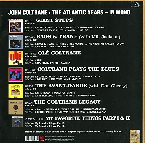 COLTRANE JOHN – ATLANTIC YEARS-IN MONO…BOX