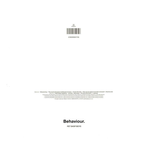 PET SHOP BOYS – BEHAVIOUR LP