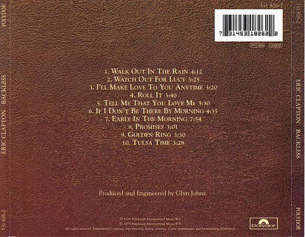 CLAPTON ERIC – BACKLESS…RM CD