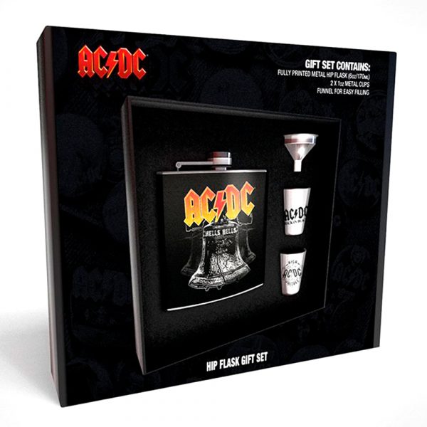 MERC – AC/DC HELLS BELLS HIP FLASK GIFT SET (PLJOSKA + 2 čašice)