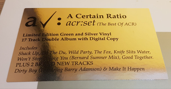 CERTAIN RATIO – ACR SET ltd green and silver vinyl…LP2