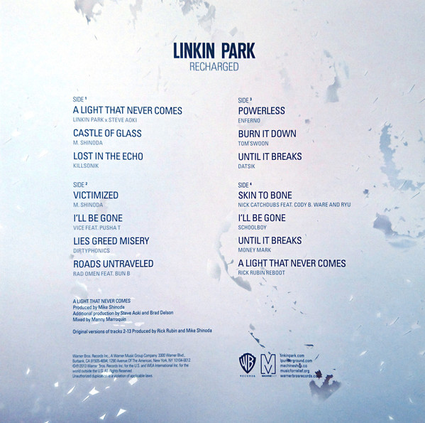 LINKIN PARK – RECHARGED clear vionyl….LP2