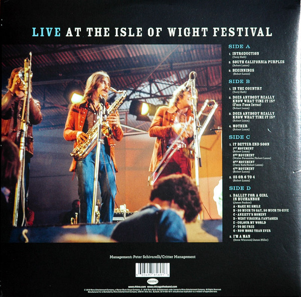 CHICAGO – LIVE AT THE ISLE OF WIGHT FESTIVAL…LP2