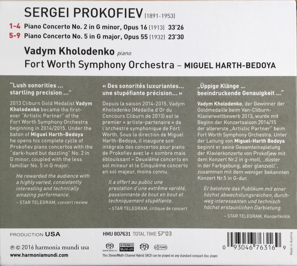 PROKOFIEV/KHOLODENKO – PIANO CONCERTOS 2 & 5…CD