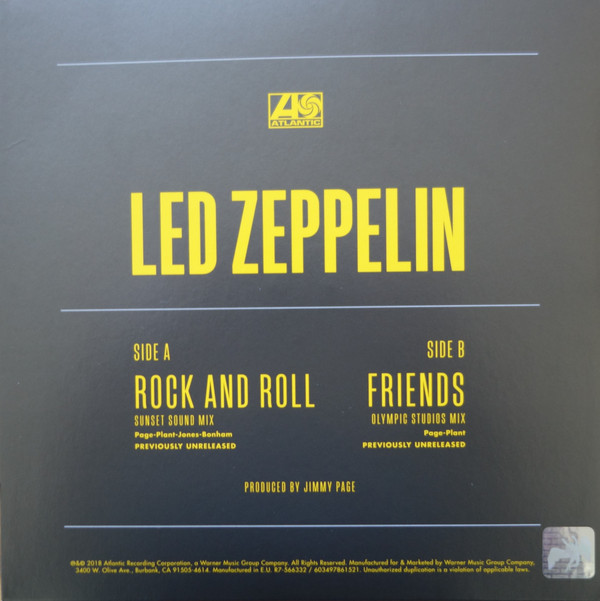 LED ZEPPELIN – ROCK AND ROLL/FRIENDS…7”