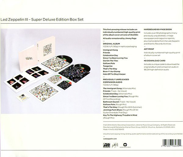 LED ZEPPELIN – LED ZEPPELIN 3  Super Deluxe Edition Double vinyl, Box-Set, Import