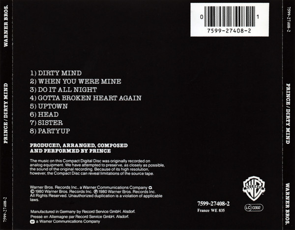 PRINCE – DIRTY MIND
