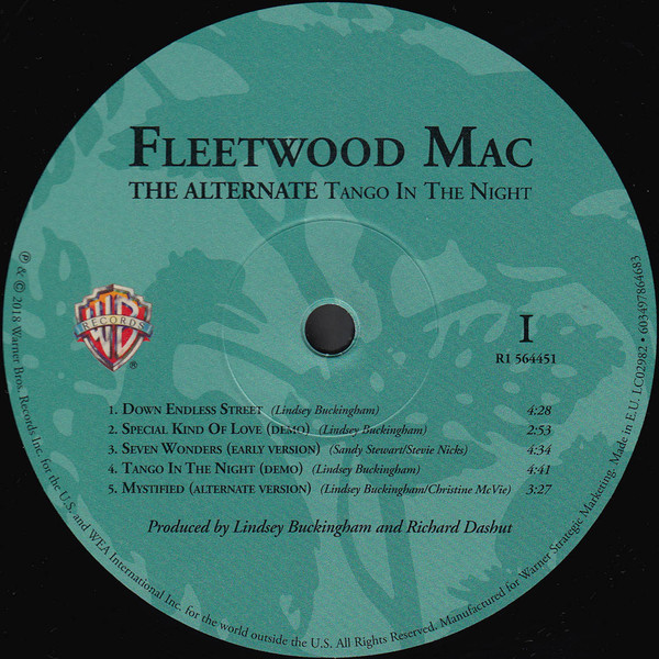 FLEETWOOD MAC – TANGO IN THE NIGHT ALTERNATE LP