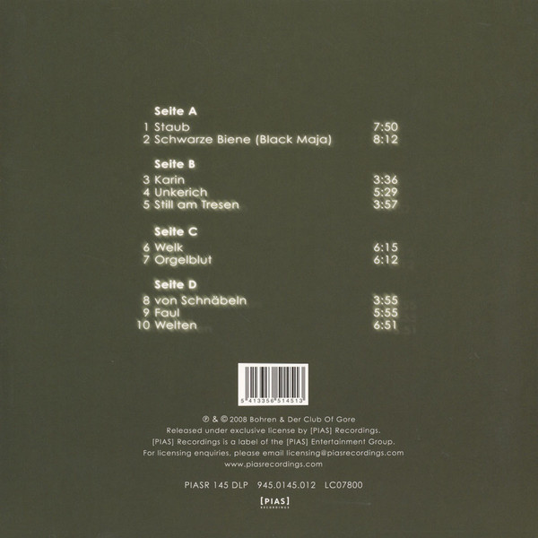 BOHREN & DER CLUB OF GORE – DOLORES LP2