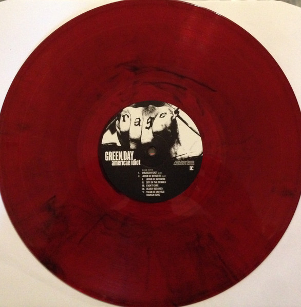 GREEN DAY – AMERICAN IDIOT special ltd editon LP2 / LP1, Red with Black Swirl , LP2, White with Black Swirl