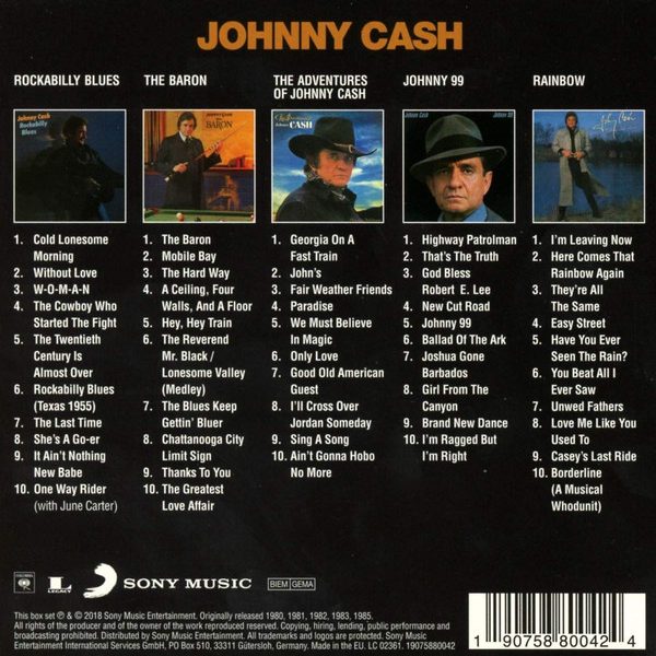 CASH JOHNNY – ORIGINAL ALBUM CLASSICS CD5