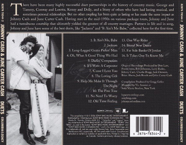 JOHNNY CASH & JUNE CARTER CASH – DUETS CD