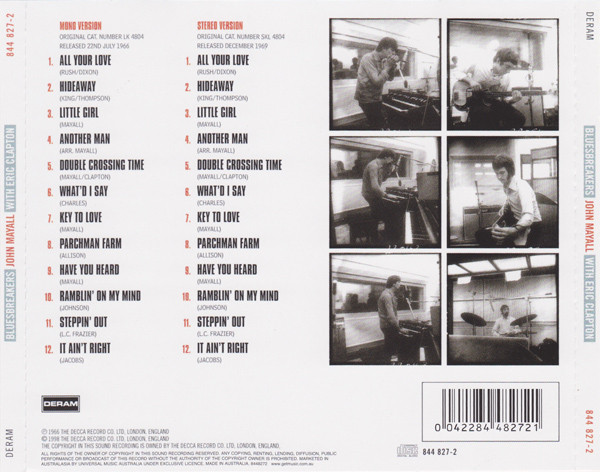 MAYALL JOHN & CLAPTON ERIC – BLUESBREAKERS CD