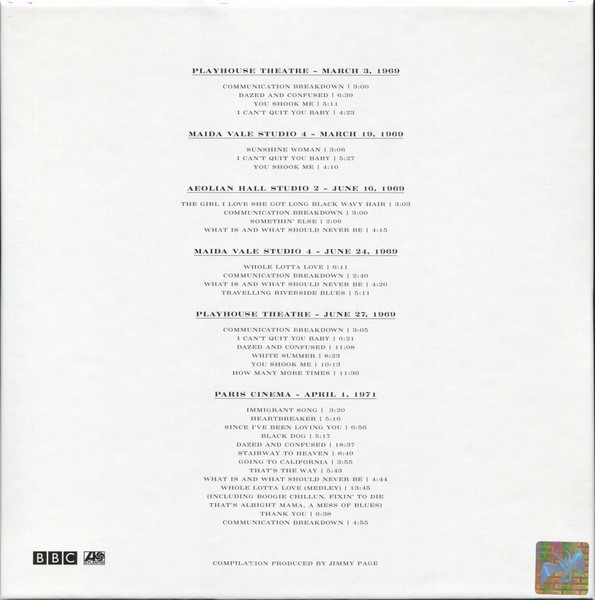 LED ZEPPELIN – COMPLETE BBC SESSIONS LP