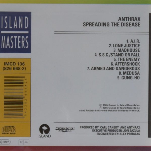 ANTHRAX – SPREADING THE DISEASE  CD