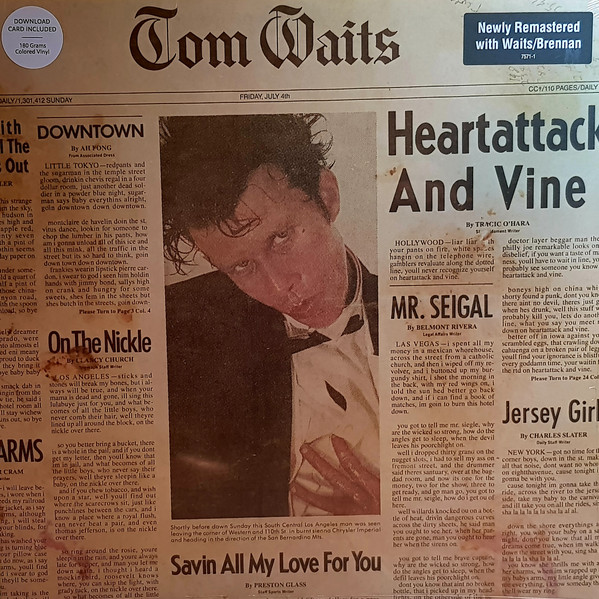 WAITS TOM – HEARTATTACK AND VINE colored vinyl LP