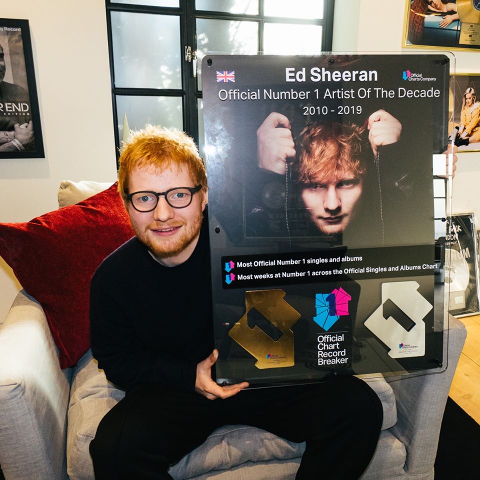 Read more about the article Ed Sheeran imenovan izvođačem desetljeća u Ujedinjenom Kraljevstvu