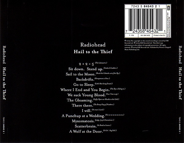 RADIOHEAD – HAIL TO THE THIEF