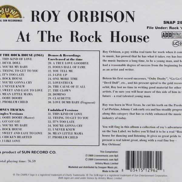 ORBISON ROY – AT THE ROCK HOUSE