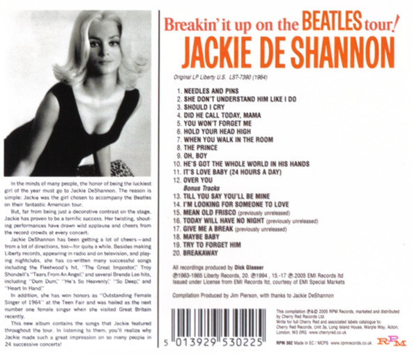 DeSHANNON JACKIE – BREAKIN’ IT UP ON THE BEATLES TOUR