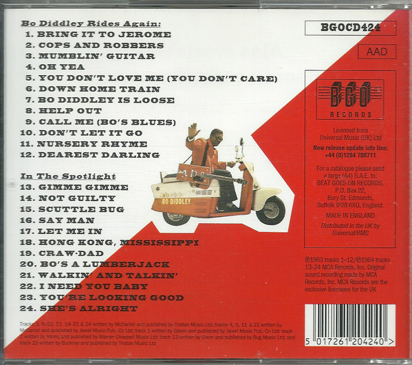 DIDDLEY BO – BO DIDDLEY RIDES AGAIN/IN THE SPOTLIGHT