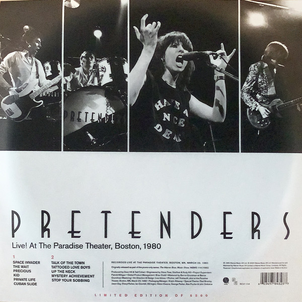 PRETENDERS – LIVE!AT THE PARADISE THEATER clear with red dot vinyl LP