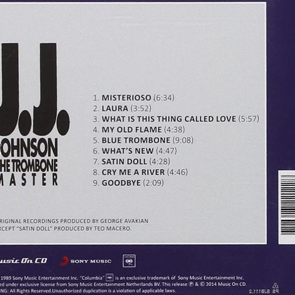JOHNSON JJ – TROMBONE MASTER CD