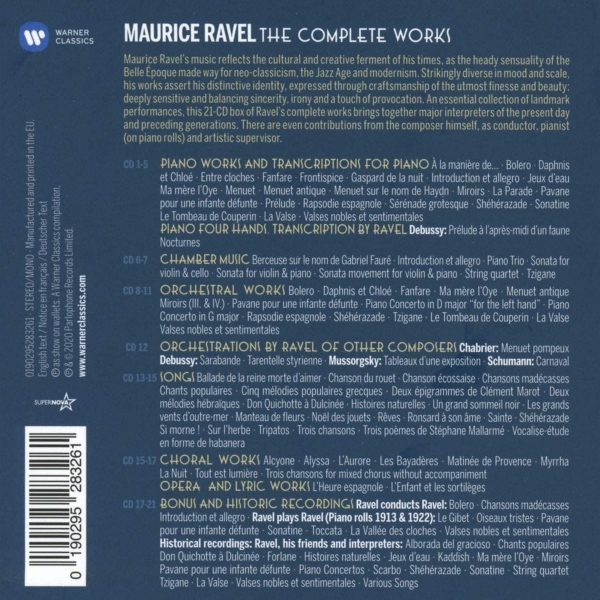RAVEL MAURICE – COMPLETE WORKS CD21
