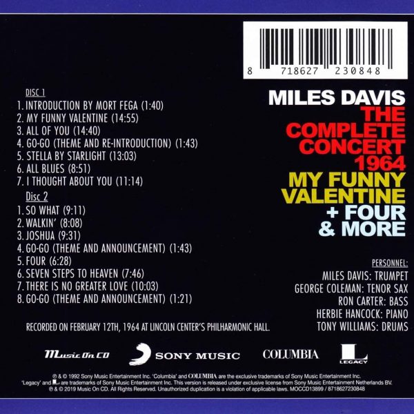 DAVIS MILES – COMPLETE CONCERT 1968/MY FUNNY VALENTINE + FOUR & MORE CD2